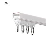 Nordara Curtain Track Rail Sliding Kit in White | Size: 1000mm x 400mm Nordara White 1000mm x 400mm