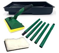 Nordara Decking Stain Applicator Kit Long Handle Pad Paint Tray in Green Nordara Green