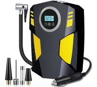 Nordara Digital Electric Car Tyre Inflator Pump Portable 150PSI Air Compressor in Black | Size: 120 cm x 90 cm Nordara Black 120 cm x 90 cm