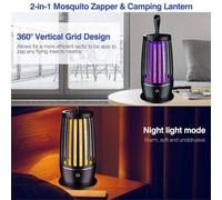 Nordara Electric Bug Zapper Lamp UV Light Portable Fly Catcher Insect Trapper in Black | Size: 0.5m x 1m Nordara Black 0.5m x 1m
