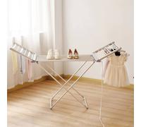Nordara Electric Heated Clothes Airer Foldable Indoor Drying Rack in Silver Nordara Silver
