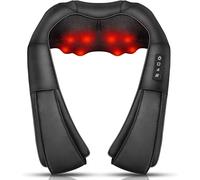 Nordara Electric Heated Neck Shoulder Back Deep Tissue Massage Pillow in Black Nordara Black