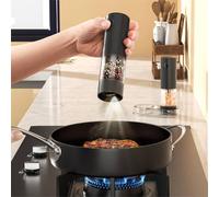 Nordara Electric Salt & Pepper Grinder Set Rechargeable Mill Spice Shakers in Black Nordara Black