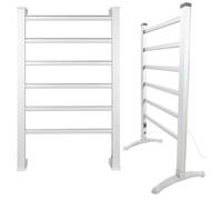 Nordara Electric Towel Warmer Heated Rack in Silver | Size: 180 cm width x 180 cm drop Nordara Silver 180 cm width x 180 cm drop
