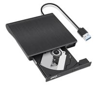 Nordara External USB DVD CD RW Drive Burner Reader for Windows10 11 Laptop PC in Black Nordara Black