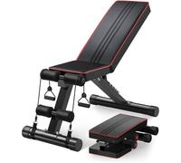 Nordara Foldable Adjustable Gym Weight Bench in Black | Size: 0-1 m Nordara Black 0-1 m
