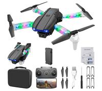 Nordara Foldable Drone with Dual Camera, WiFi 1080P Live Video RC Quadcopter in Black Nordara Black