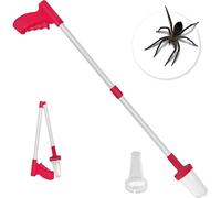 Nordara Foldable Spider Catcher Long Handle 82.5cm Bug Insect Remover Tool in Red Nordara Red