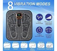 Nordara Foot Massager Pad with Remote Control 8 Modes 19 Levels in Black Nordara Black
