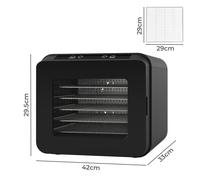 Nordara FrozenPro-Electric Food Dehydrator Fruit Beef Jerky Meat Dryer in Black | Size: 100 cm x 15 cm Nordara Black 100 cm x 15 cm