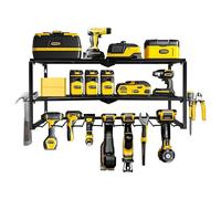 Nordara Heavy Duty 3 Tier Metal Tool Organizer Rack Drill Holder Garage in Black | Size: 1000mm × 2000mm Nordara Black 1000mm × 2000mm