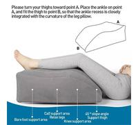 Nordara Inflatable Elevation Leg Foot Rest Raiser Support Pillow Cushion Pump in Grey Nordara Grey