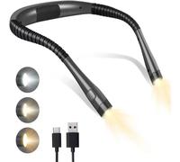 Nordara LED Neck Reading Light USB 3-Color Bed in Grey Nordara Grey