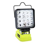 Nordara LED Work Light for Ryobi 18V Battery, 4" 2 Brightness Modes USB-C & A in Yellow Nordara Yellow