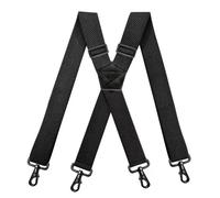 Nordara Men's 38mm Elasticated Adjustable Trouser Braces UK in Black Nordara Black One Size