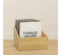 Nordara Oak Modern Vinyl Record Storage Box LP Holder for 12" Records in Light Oak Nordara Light Oak