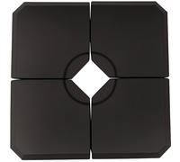 Nordara Outsunny 4Pcs Cantilever Umbrella Base Weight Set Up to 120kg in Black Nordara Black