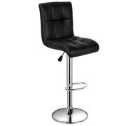 Nordara Pair Of 2 Black Faux Leather Swivel Breakfast Bar Stool Gas Lift Nordara Black