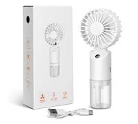 Nordara Portable Handheld Mini Rechargeable Fan 3 Speed Adjustable in White Nordara White