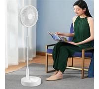 Nordara Portable Rechargeable Telescopic Folding Cordless Fan in White Nordara White