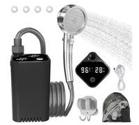 Nordara Portable Shower Camping Shower Camp Electric Rechargeable in Black Nordara Black