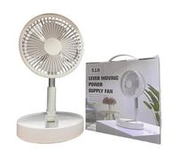 Nordara Portable Standing Fan Folding Pedestal Remote USB Rechargeable 4-Speed in White Nordara White