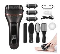 Nordara Rechargeable Foot File, Waterproof Callus Remover Pedicure Set In Black black