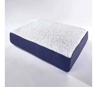 Nordara Reversible Snow Leopard Fleece Comfortable Gel Seat Cushion in Navy | Size: 35 cm x 35 cm Nordara Navy 35 cm x 35 cm