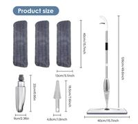 Nordara Rotatable Wet Dry Floor Mop in White | Size: 100 cm Nordara White 100 cm
