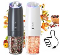 Nordara Set Of 2 Electric Salt & Pepper Grinder in Black | Size: 100 cm Nordara Black 100 cm