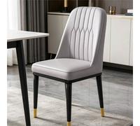 Nordara Set of 6 Grey Faux Leather Dining Chairs, Metal Legs for Home Kitchen | Size: 120 cm x 60 cm Nordara Grey 120 cm x 60 cm