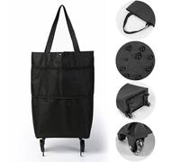 Nordara Shopping Cart Large Lightweight Folding in Black | Size: 0.6m2 Nordara Black 0.6m2