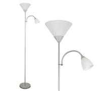 Nordara Silver Adjustable Mother-Child Floor Lamp Uplighter & Reading Nordara Silver