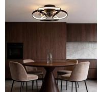 Nordara Smart LED Ceiling Fan with Light Remote Control 6-Speed Quiet Motor in Black Nordara Black