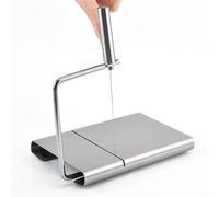 Nordara Stainless Steel Board Butter Cheese Cutter With 6 Wires Cutting Handle in Silver Nordara Silver