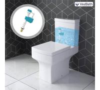 Nordara Toilet Cistern Valve 1/2" Brass Inlet Bottom Entry Float Flush WC in White Nordara White