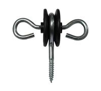 Nordara Two Way Gate Handle Insulators X20 Electric Fence Screw In Anchor in Black Nordara Black