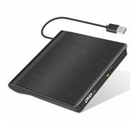 Nordara USB External DVD CD Burner Reader for Windows Mac Laptop in Black Nordara Black
