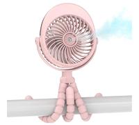 Nordara USB Rechargeable Flexible Tripod Misting Fan in Pink Nordara Pink