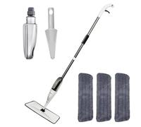 Nordara Wet & Dry Spray Mop 360° Flat Squeeze Floor Mop with 3 Microfiber Pads in White | Size: 100 cm Nordara White 100 cm