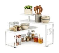 Nordara White 3-Tier Corner Shelf Nordara White