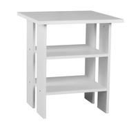 Nordara White 3 Tier Wooden Side Table Nightstand Nordara White