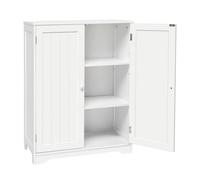 Nordara White Bathroom Cabinet 2 Doors Adjustable Shelves Nordara White