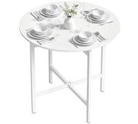 Nordara White Folding Drop Leaf Dining Table Space Saving Household Desk | Size: 100 cm x 80 cm Nordara White 100 cm x 80 cm