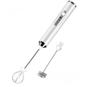 Nordara White Rechargeable Electric Milk Frother Handheld Whisk Mixer Nordara White