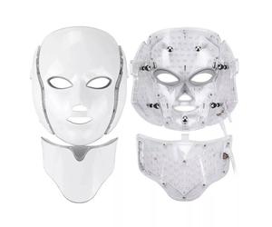 Nordara Women's 7 LED Photon Face Neck Mask Therapy Skin Rejuvenation in White Nordara White