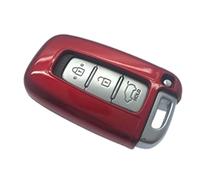 Nordecco Glossy Key Case Protective Hard Plastic Cover Compatible With Hyundai i30 ix35 Sonata Genesis Veloster Equus Tucson Kia Forte Rio Sorento 3/4 Button Keyless Remote, One Size (Red Gloss)