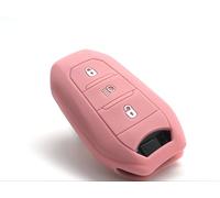 Nordecco Silicone Key Case Fits For Peugeot 208 2008 SUV 4/5dr e2008 EV 308 508 3008 5008 Citroen C3 C4 Grand Picasso DS3 DS5 DS6 DS7 Crossback X74 Keyless Remote Headlights Button (Pink)