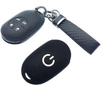Nordecco - Silicone Protective Car Key Fob Case for Fiat 500e Electric 2020-2023, Black Cover with Key Ring, Protects from Cracks, Wear, Tear, Dirt, Water, Impact Resistant, Easy to Clean