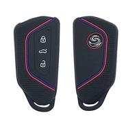 Nordecco - Silicone Protective Key Case Cover Compatible With VW Golf 8 (BLACK- Blue- Red)